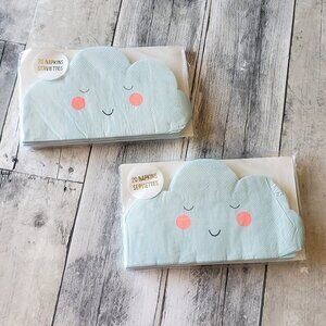 NWT - Meri Meri Blue Cloud Paper Napkins 40 count